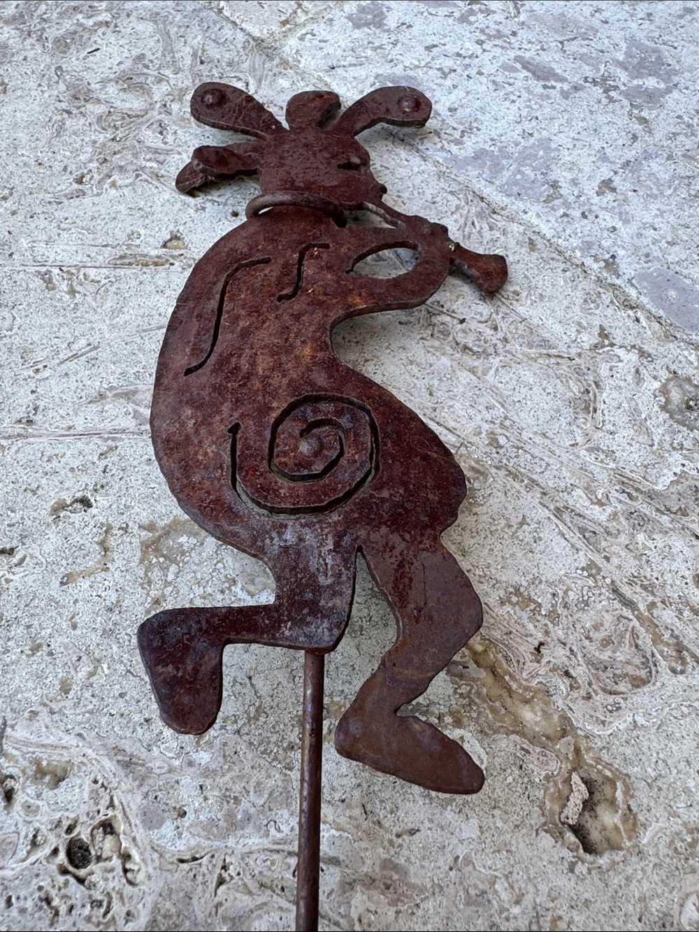 Rustic Metal Kokopelli Garden Stake - Hand crafted - Picture 5 of 5